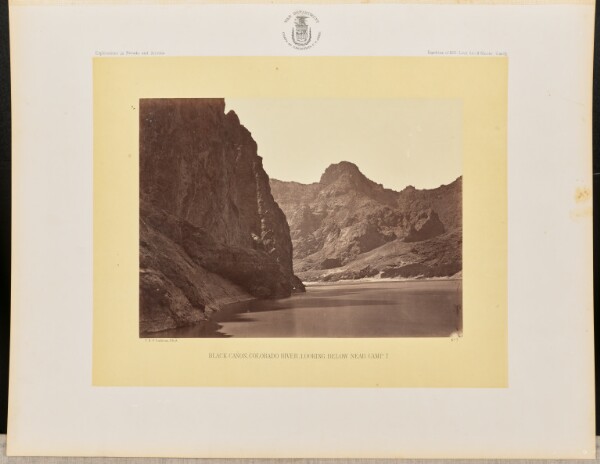 Timothy H. O'Sullivan, Black Cañon, Colorado River, Looking Below near Camp 7