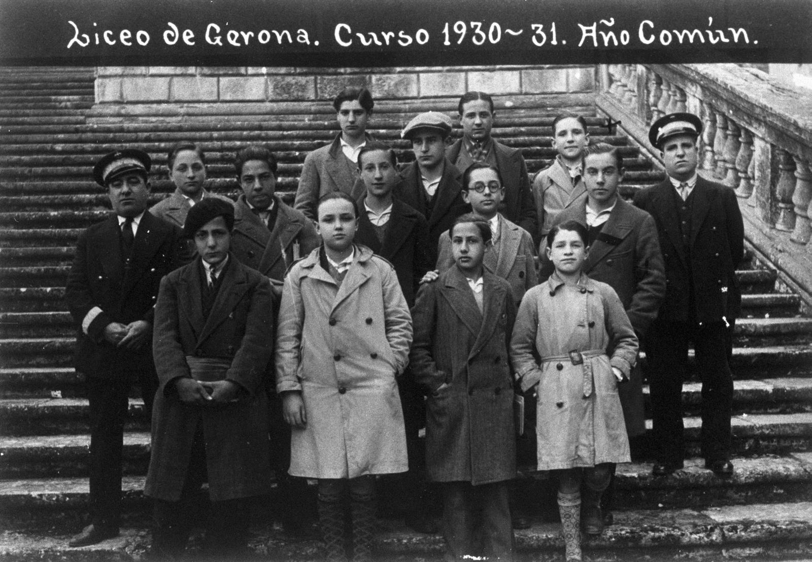 Desconegut, Liceo de Gerona. Curso 1930-1931. Año Comun.