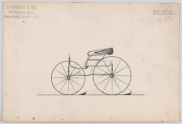 Brewster & Co., Design for Pony Phaeton, no. 3195a