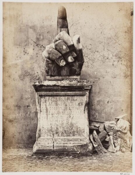 Parker, John Henry, Sculpture - Colossal Hand in the Courtyard of the Palazzo de' Conservatori on the Capitol