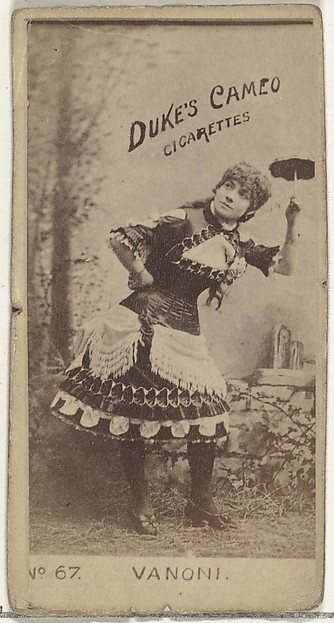 W. Duke, Sons & Co., Card Number 67, Miss Vanoni, from the Actors and Actresses series (N145-4) issued by Duke Sons & Co. to promote Cameo Cigarettes