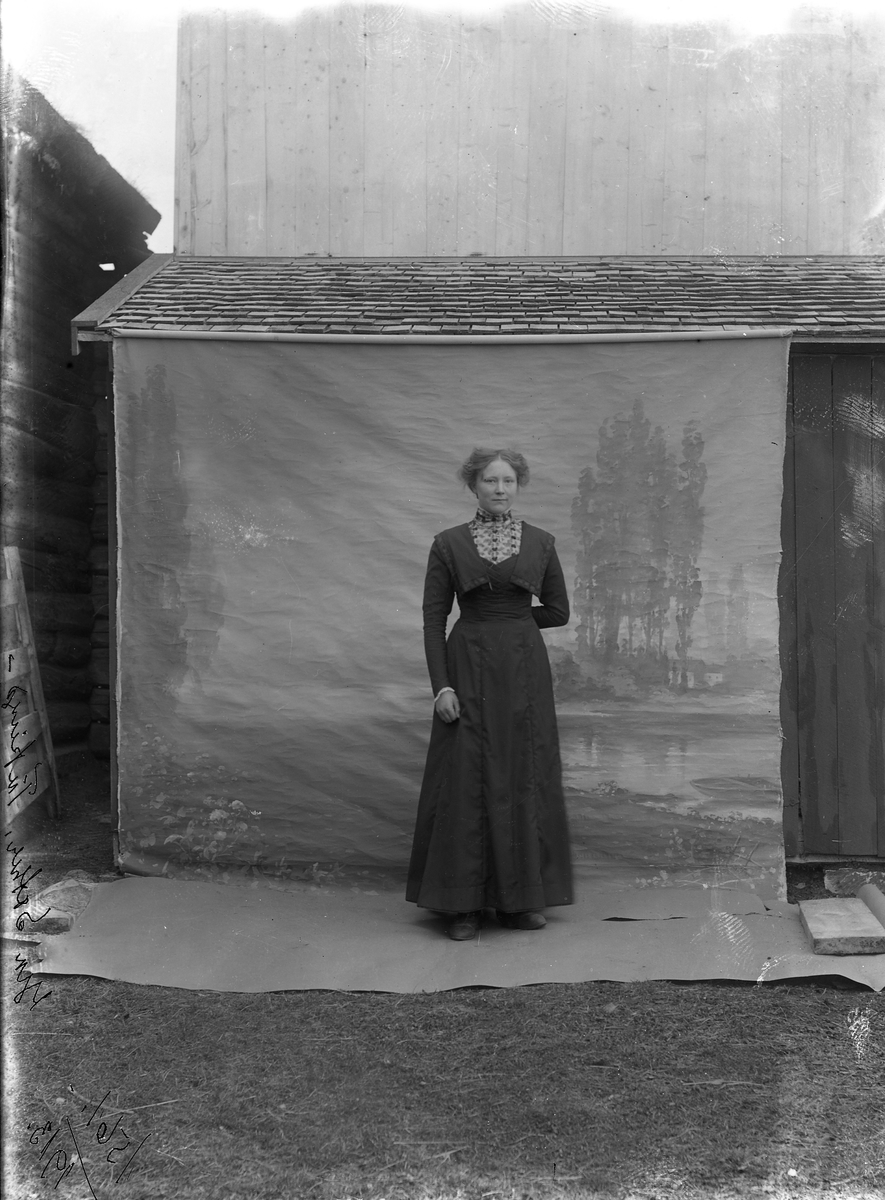 Peder J. Bredalslien, portrett, dame, kjole, klær,