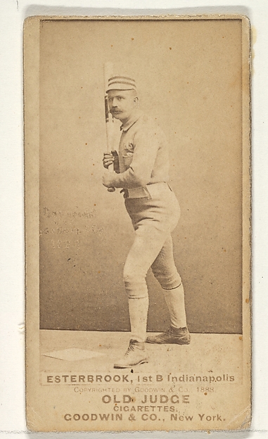Goodwin & Company, Esterbrook, 1st Base, Indianapolis, from the Old Judge series (N172) for Old Judge Cigarettes