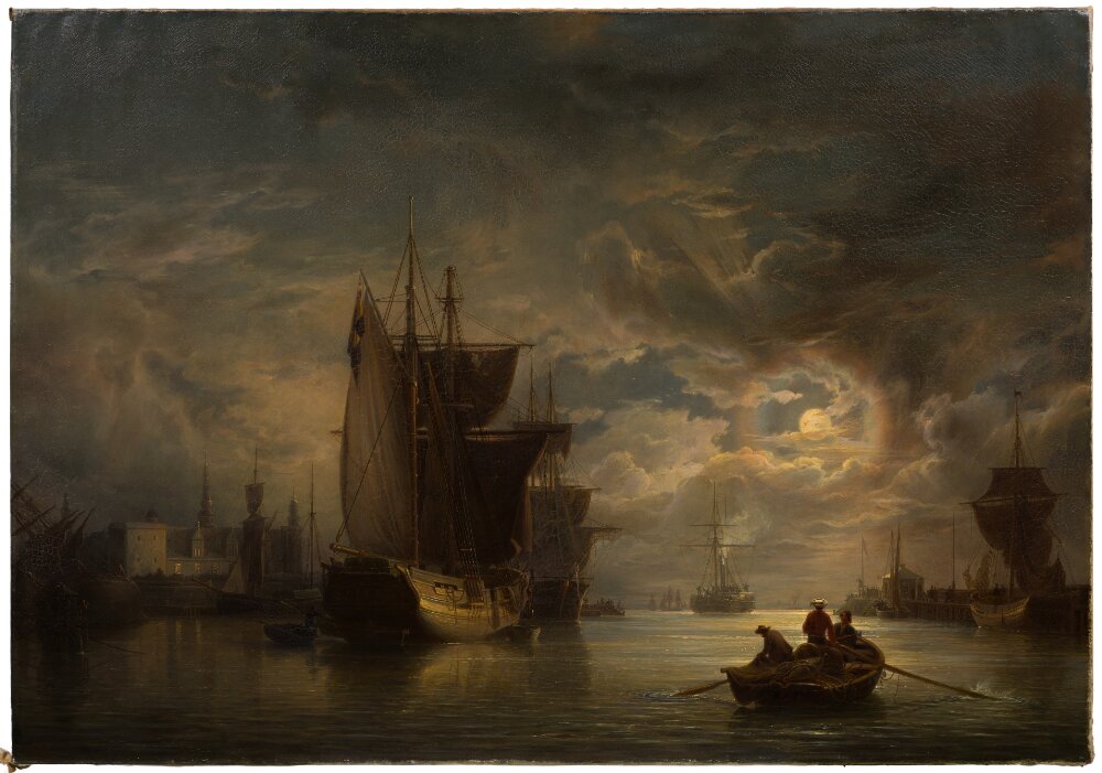Johan Kristian Berger, Kronborg Castle by Moonlight