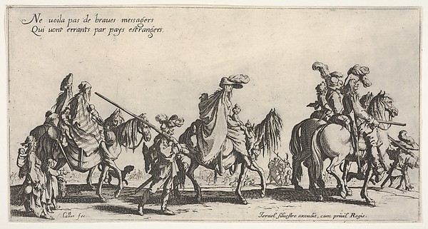 Jacques Callot, The Marching Gypsies (Les bohémiens en marche), also called The Advance Guard (L'avant-garde)