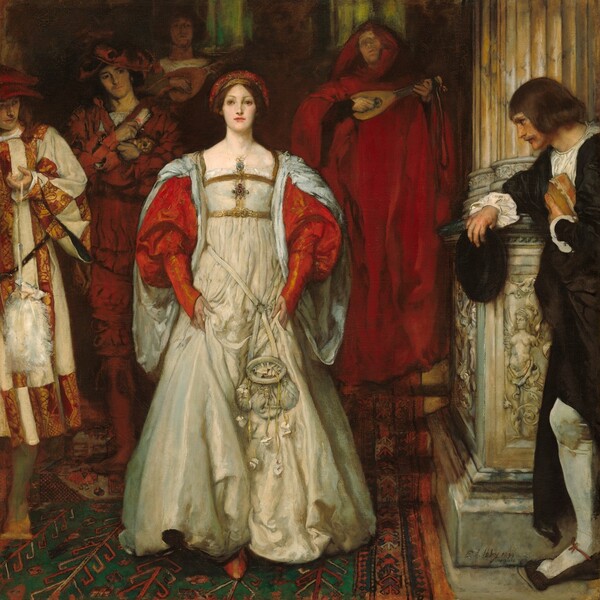 Edwin Austin Abbey, "Who Is Sylvia? What Is She, That All the Swains Commend Her?"