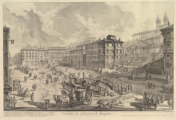 Giovanni Battista Piranesi, The Piazza di Spagna (Veduta di Piazza di Spagna)