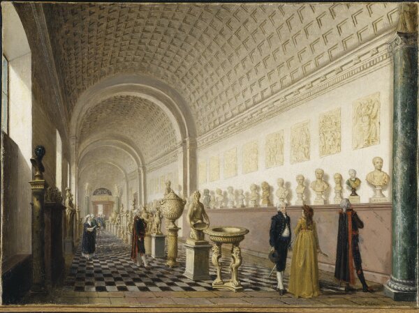 Pehr Hilleström d.ä., Inre galleriet i Kongl. Museum, Stockholms slott. Motstycke till NM 965