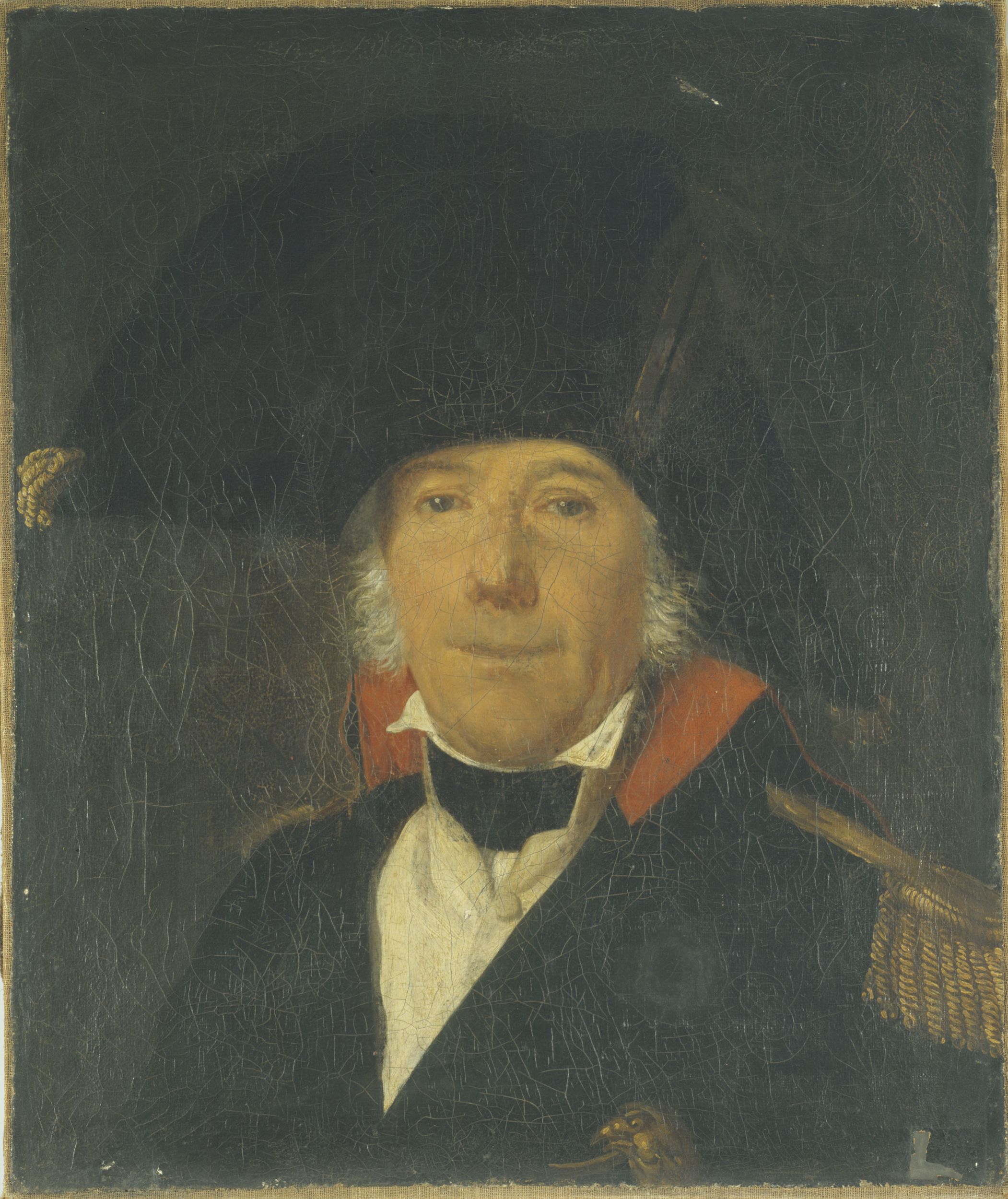 Anonyme, Portrait présumé de Buirette de Verrière, en uniforme de commandant de la garde nationale