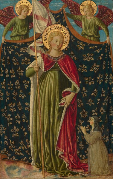 Benozzo Gozzoli, Saint Ursula with Two Angels and Donor