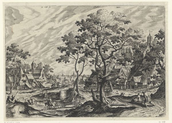 Doetechum, Johannes of Lucas van, (printmaker), View of a village