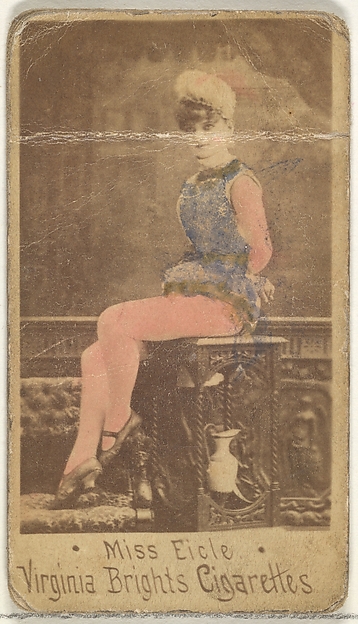 Allen & Ginter, Miss Eicle, from the Actors and Actresses series (N45, Type 1) for Virginia Brights Cigarettes
