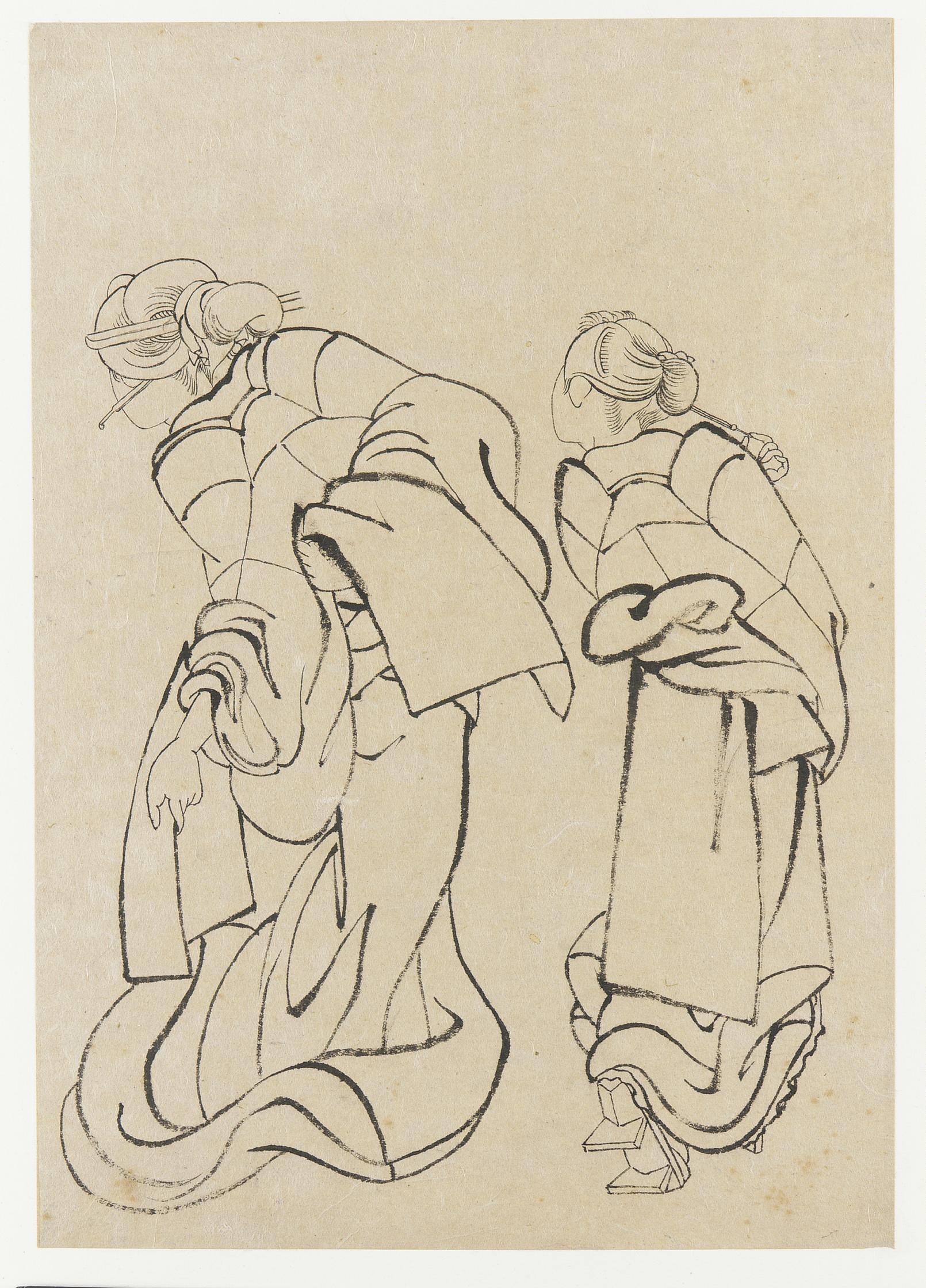 Katsushika Hokusai, Two women