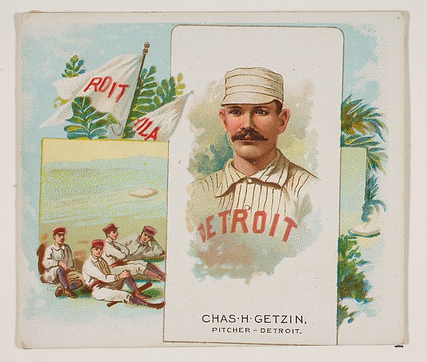 Allen & Ginter, Charles H. Getzin, Pitcher, Detroit, from World's Champions, Second Series (N43) for Allen & Ginter Cigarettes