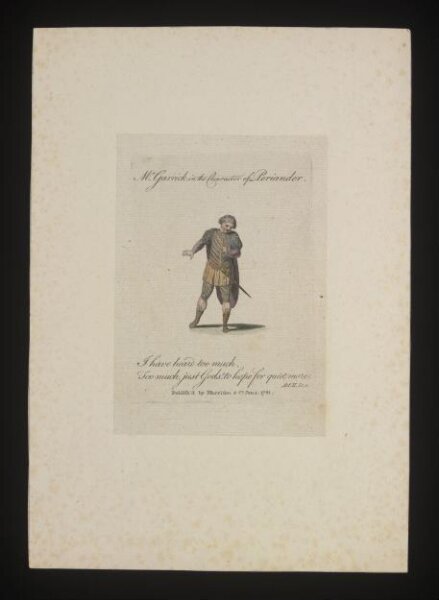 unknown, Mr Garrick in the character of Periander