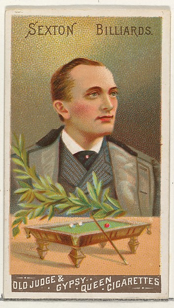 Goodwin & Company, Sexton, Billiards, from the Goodwin Champion series for Old Judge and Gypsy Queen Cigarettes