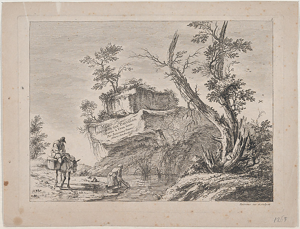 Jean Jacques de Boissieu, Title Page, from "Ten Landscapes" (Suite de Dix Paysages)