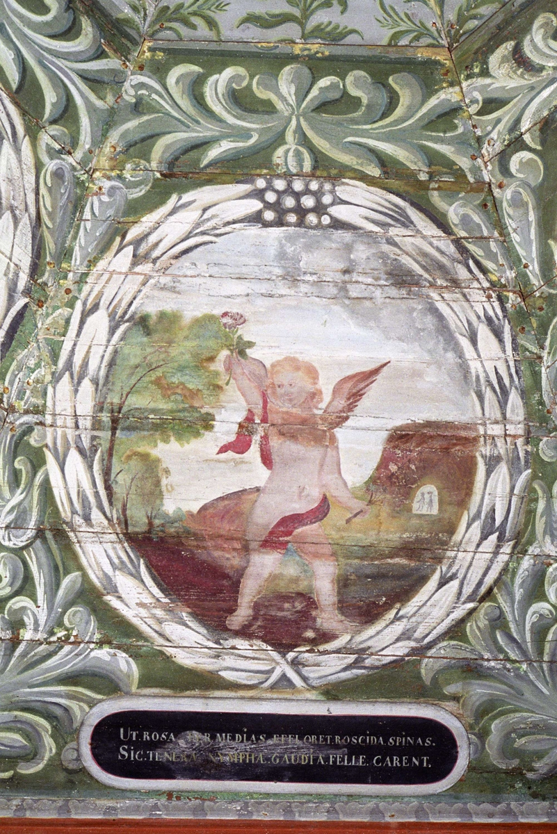 Tommy Arvidson, Detail of roof painting in gazebos at Ekholmen Castle, Veckholm parish, Uppland 1994