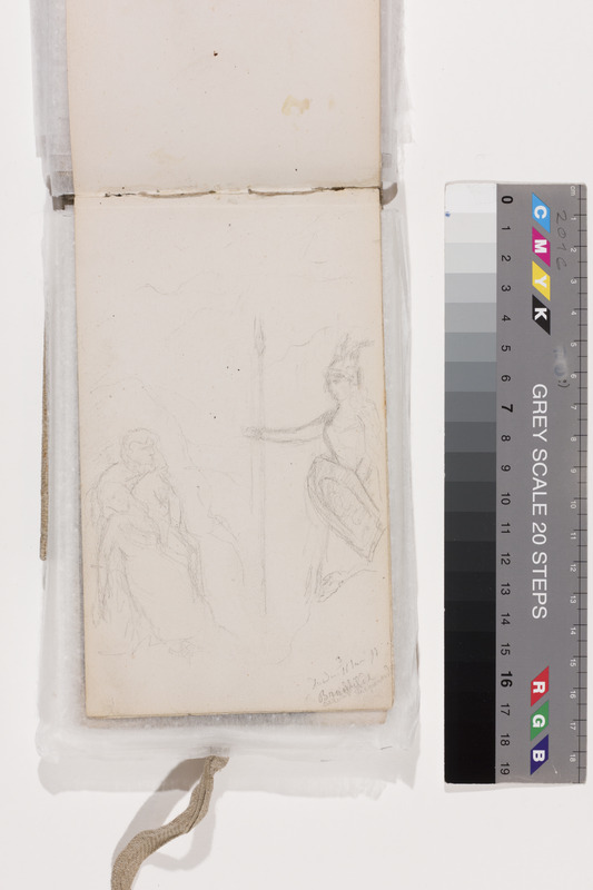 Lilly (autor) Walther, woman with a peak. Sheet of an album of sketches