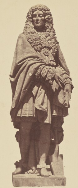 Édouard Baldus, ["Le Nôtre", Statue by Jean-Auguste Barre, Decoration of the Louvre, Paris]
