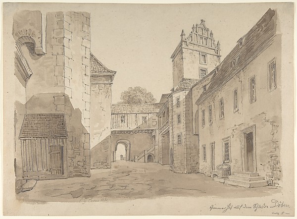Carl Gustav Carus, View of the Courtyard of the Castle at Döben