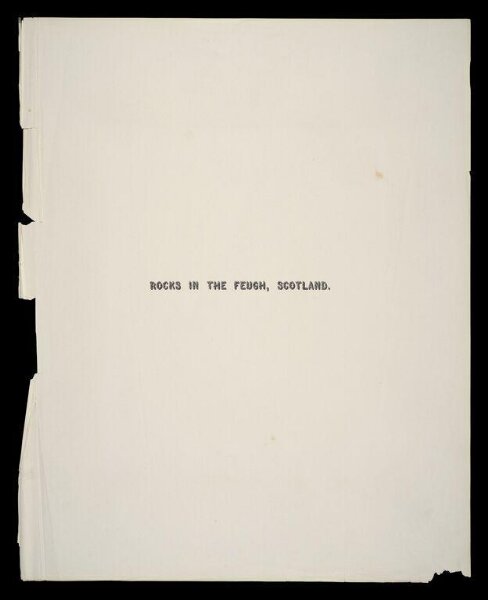 Fenton, Roger, Title page for the photograph 'Rocks in the Feugh, Scotland'