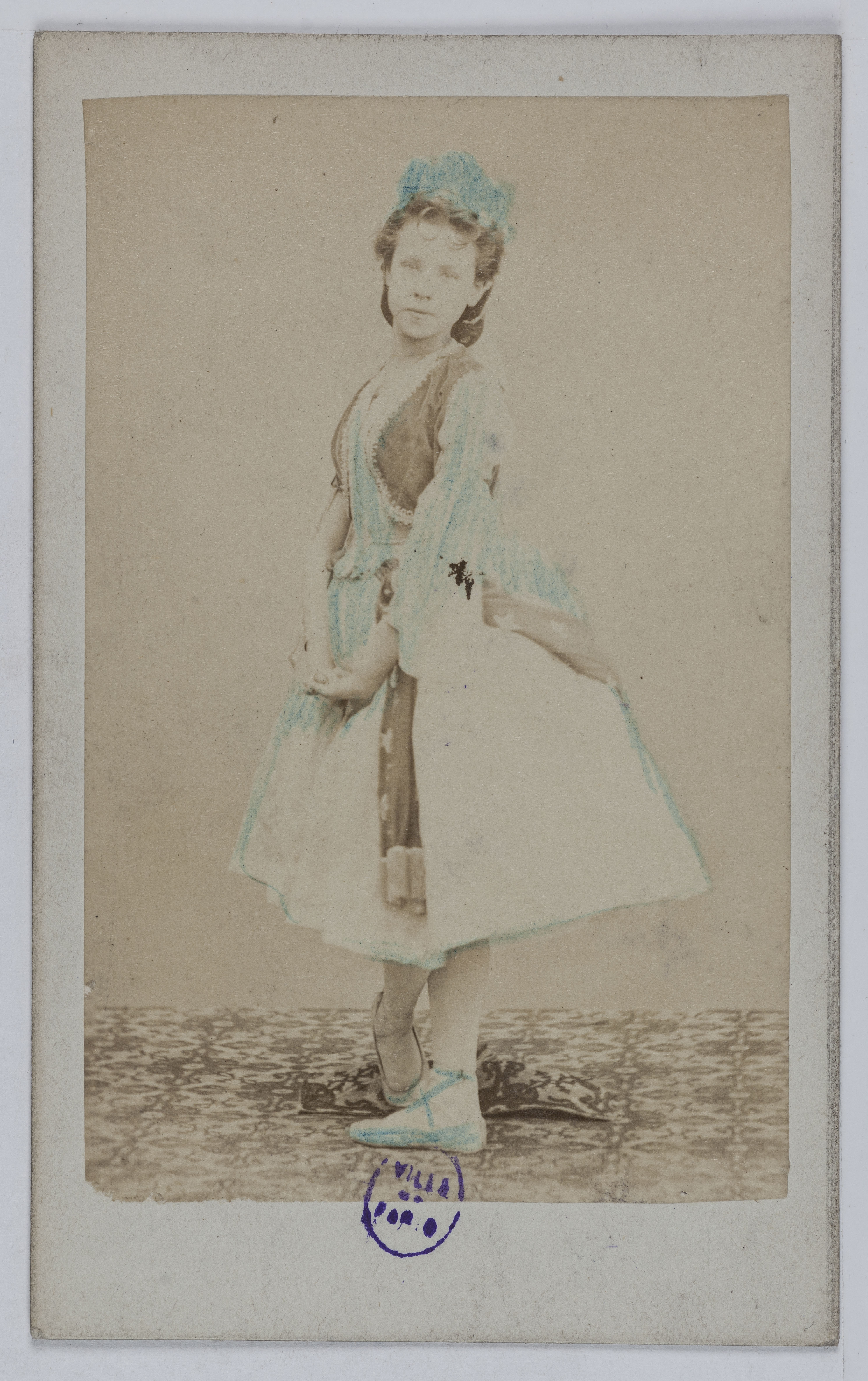 Anonyme, Portrait de Joséphine Roch, danseuse au Théâtre de la Gaîté, au Théâtre du Châtelet, au Théâtre de la Porte Saint Martin en 1867 et à l'Opéra en 1869.