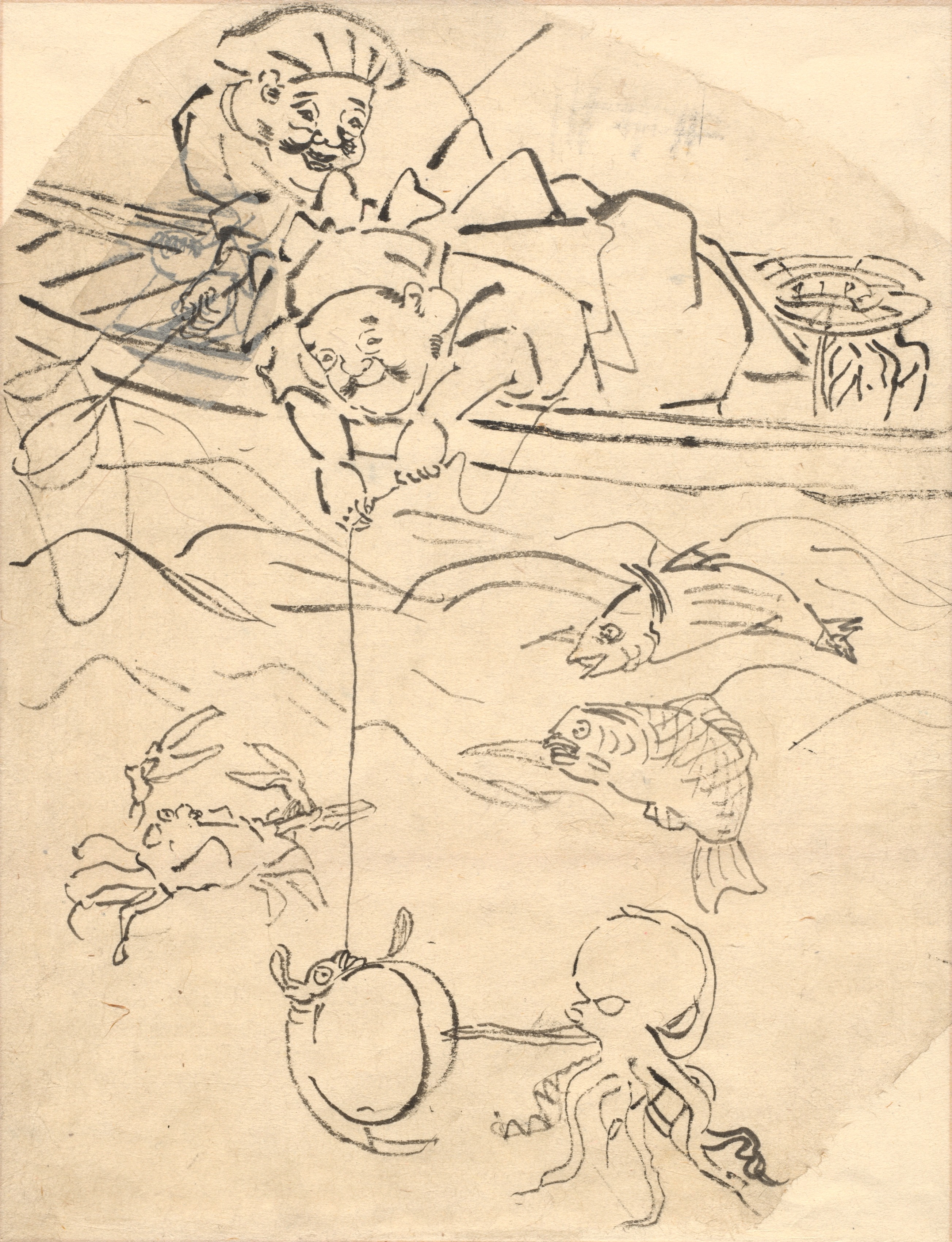 Utagawa Kuniyoshi, Daikoku and Ebisu, Two of the Seven Gods of Happiness