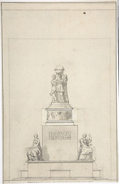 Anonymous, French, 18th century, Design for Monument