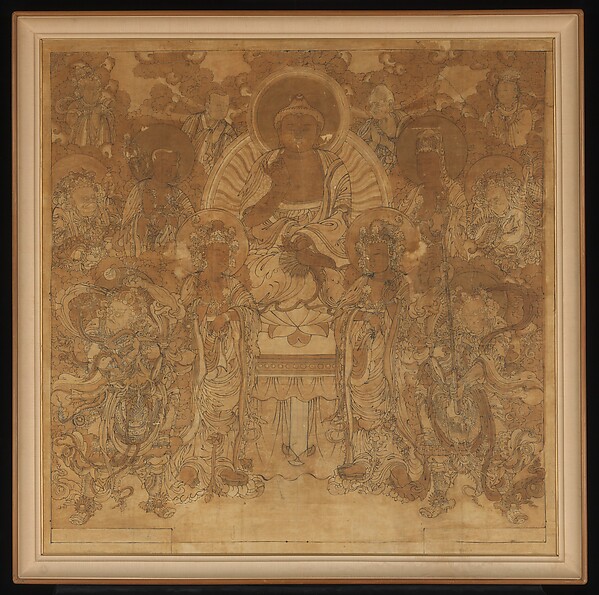 Unidentified artist, Amitabha Buddha’s assembly in the Western Paradise