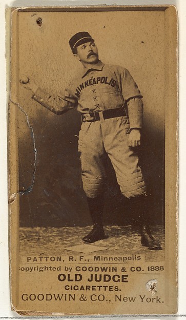 Goodwin & Company, Owen Joseph Patton, Right Field, Minneapolis, from the Old Judge series (N172) for Old Judge Cigarettes