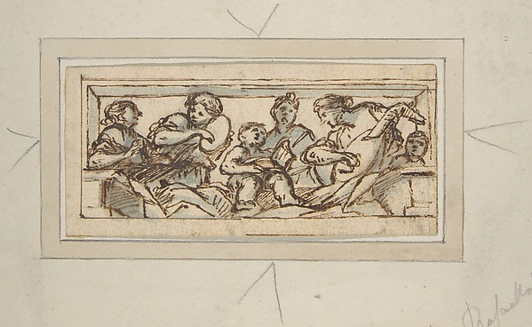 Giovanni Francesco Romanelli, Six Music-Making Figures