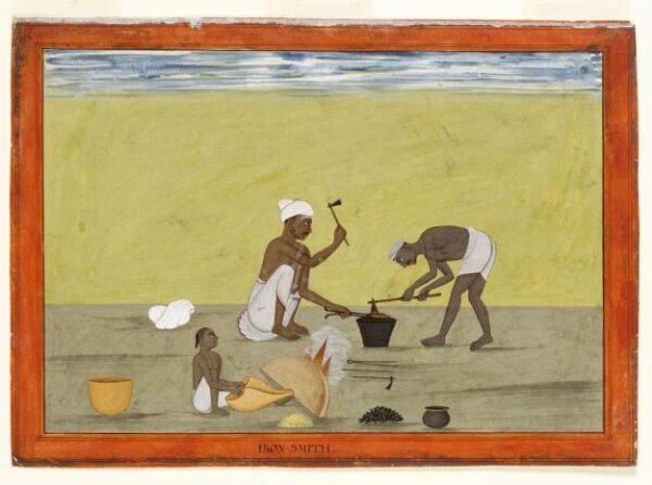 Unknown, A blacksmith and his assistant