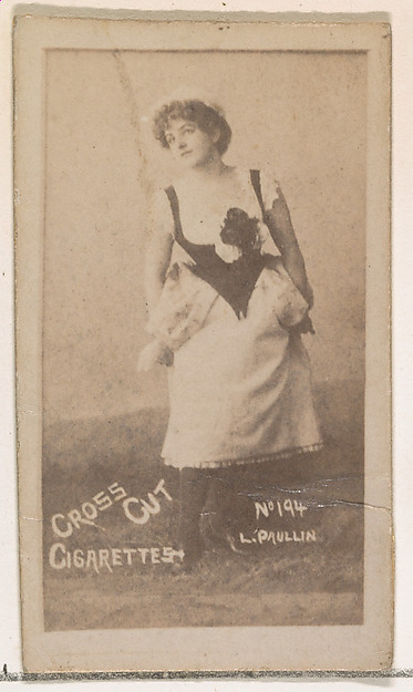 W. Duke, Sons & Co., Card Number 194, Louise Paullin, from the Actors and Actresses series (N145-1) issued by Duke Sons & Co. to promote Cross Cut Cigarettes
