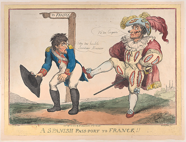 Thomas Rowlandson, A Spanish Pass-Port to France!!