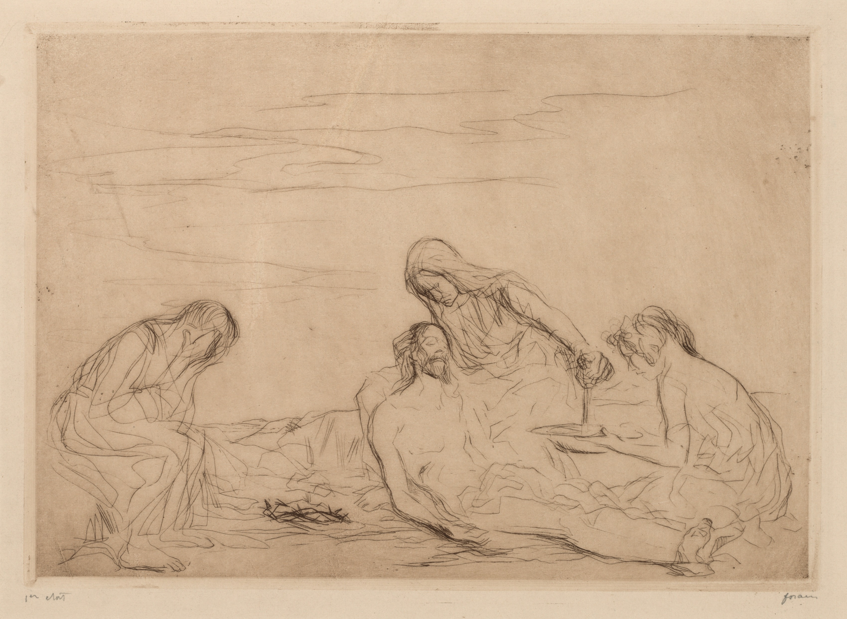 Jean Louis Forain, Pietà (third plate)