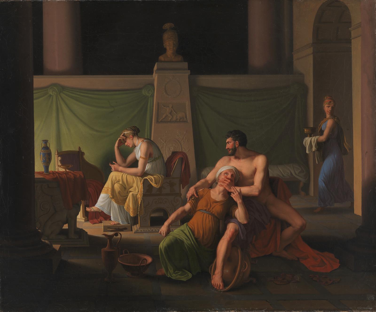 C.W. Eckersberg, Odysseus' hjemkomst. Motiv fra Odysséen XIX sang