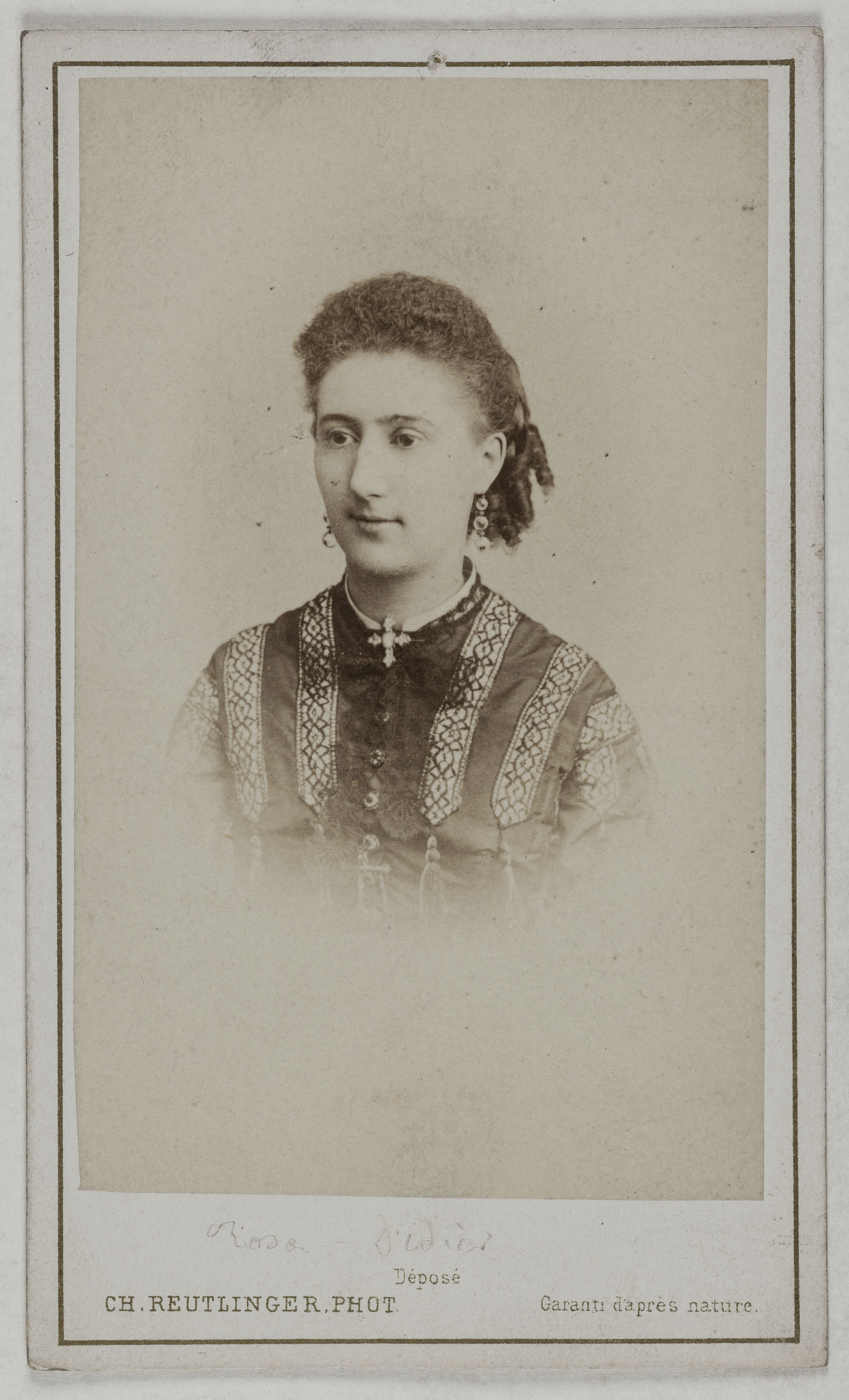 Charles Reutlinger, Portrait de Didier Rose, (née Rose Marie Colin), (?-1870), (actrice)