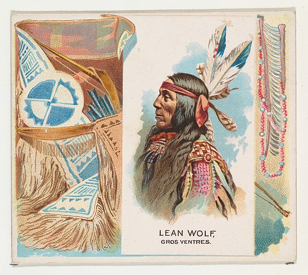 Allen & Ginter, Lean Wolf, Gros Ventres, from the American Indian Chiefs series (N36) for Allen & Ginter Cigarettes