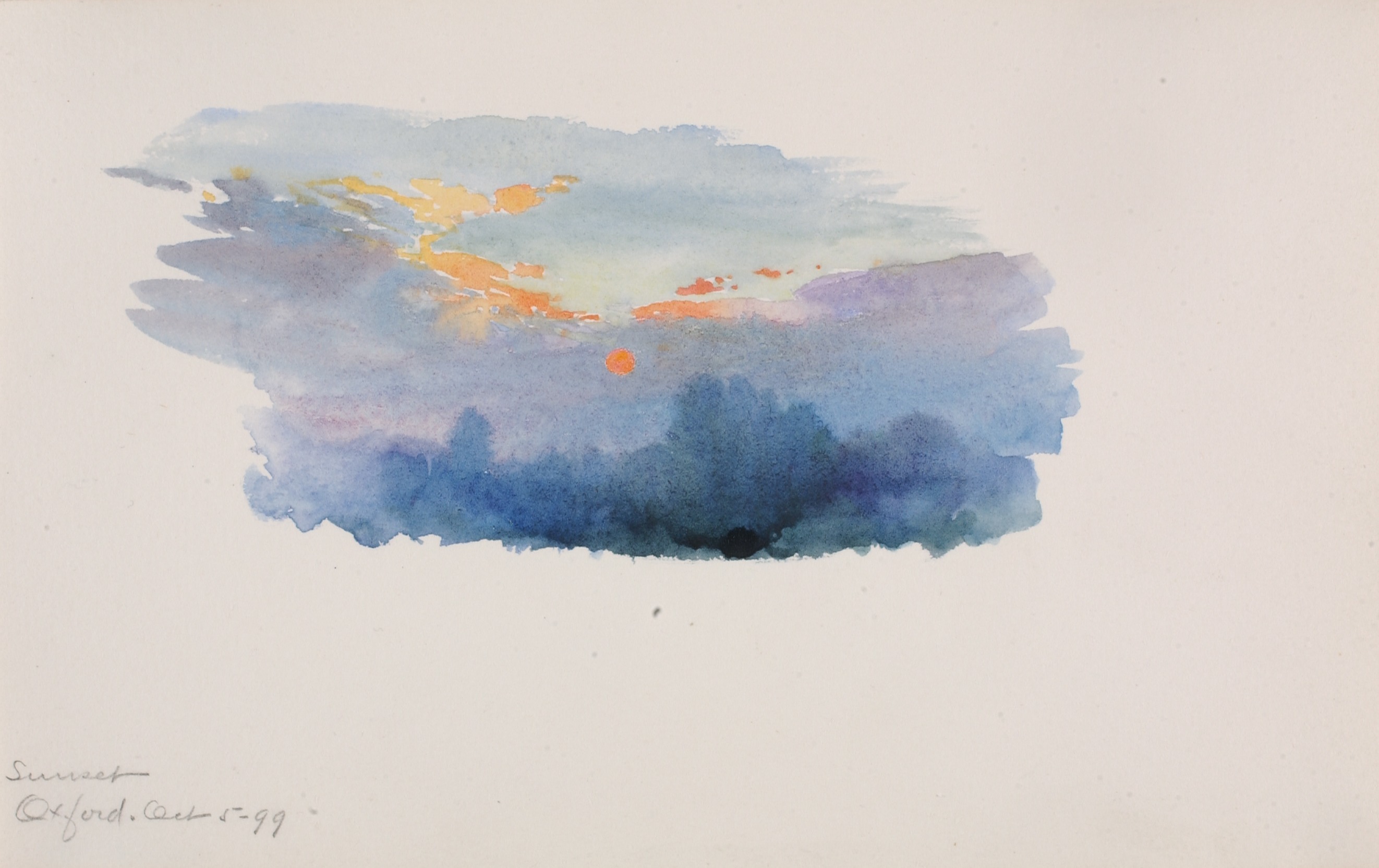 George Elbert Burr, Sunset, Oxford