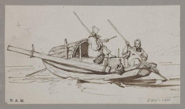 George Chinnery, A Tanka boat operated by two boatwomen