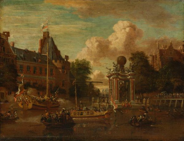 Abraham Storck, The Muscovite legation visiting Amsterdam, 29 August 1697