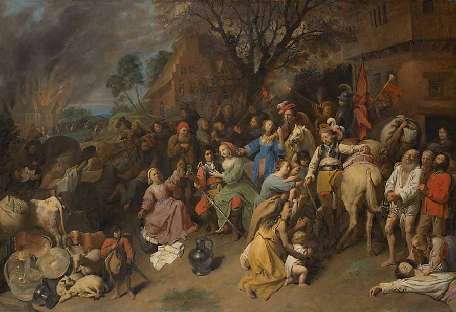 David Ryckaert III, The suffering of the peasants: soldiers plundering a village