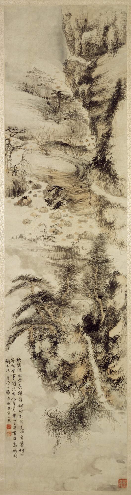 Mei Qing, Mountain and Pine Landscape