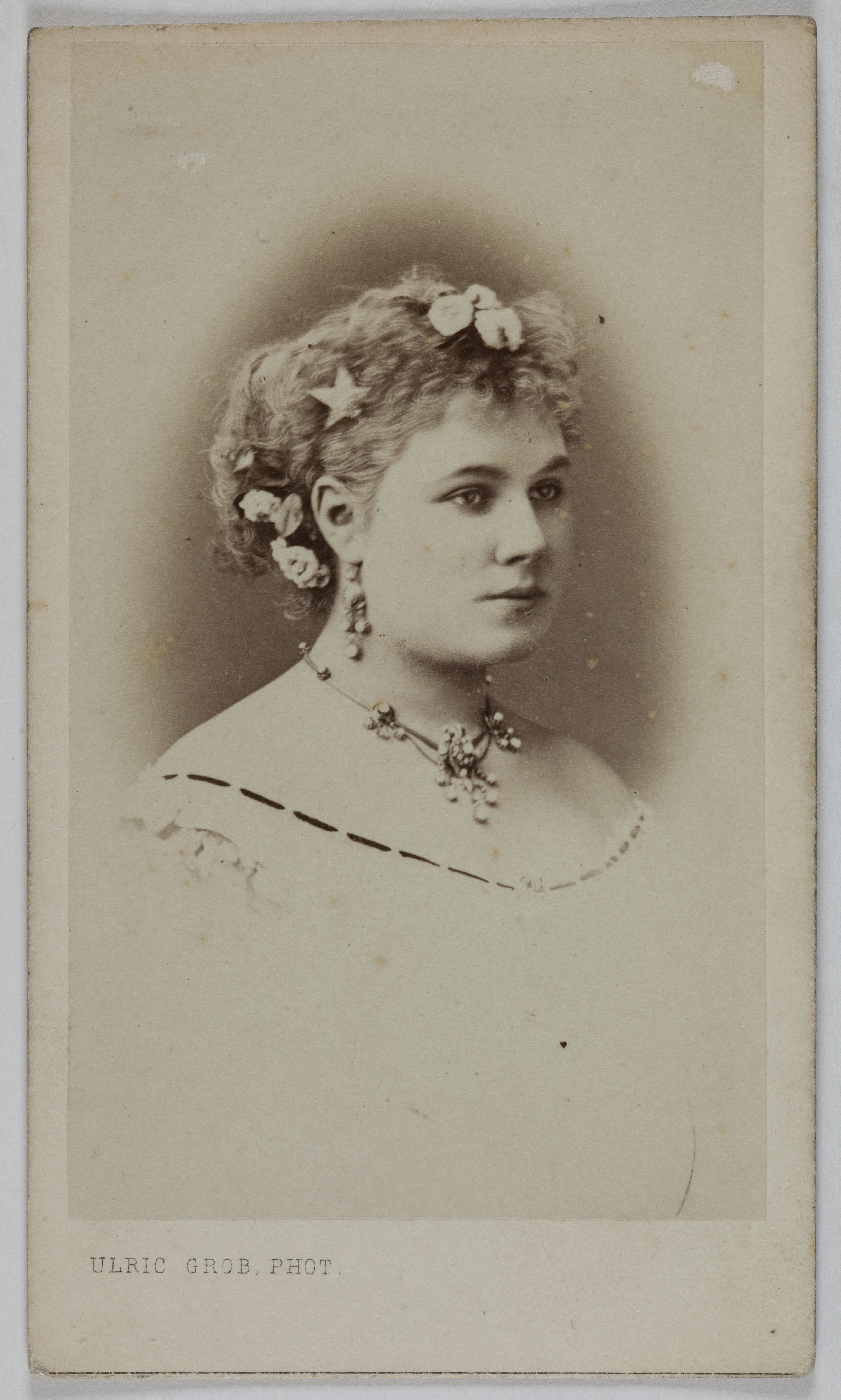 Ulric Grob, Portrait de Julia Baron (née Jenny Boudin), (vers 1836- ), (actrice)