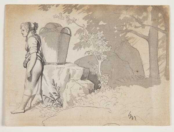 C.W. Eckersberg, En bondekvinde hviler sig