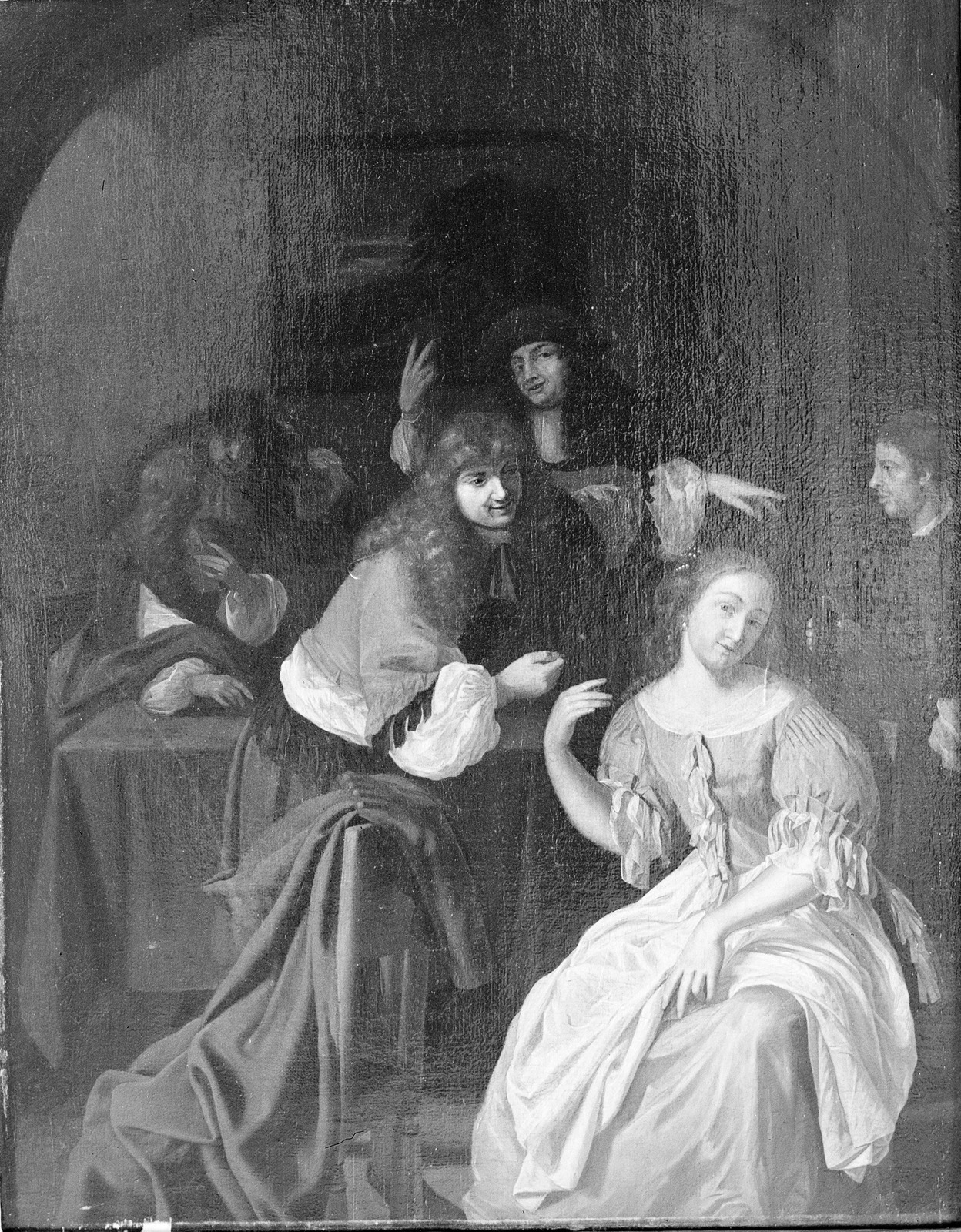 Jacob Ochtervelt, Elegant company in an interior