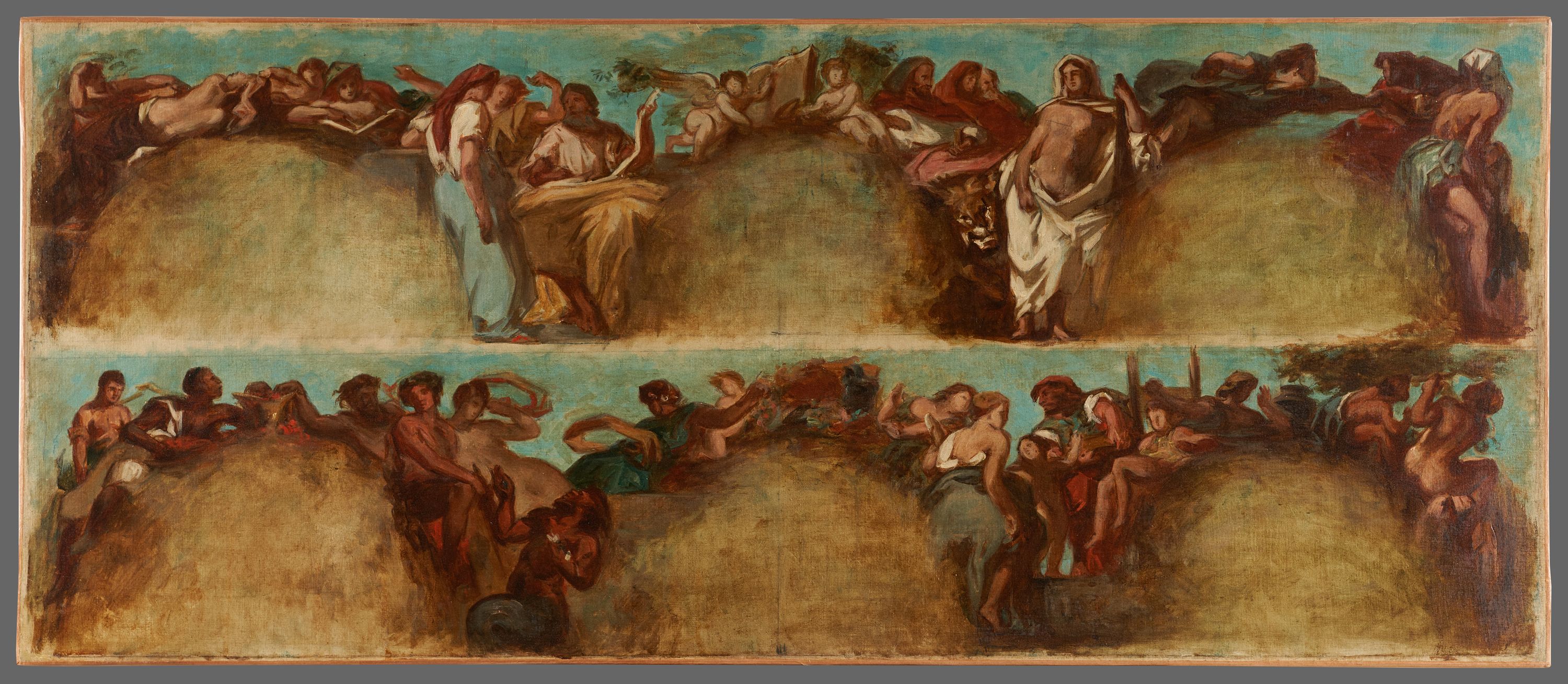 Pierre Andrieu, Esquisse pour le salon du Roi du Palais Bourbon - La Justice. L'Industrie