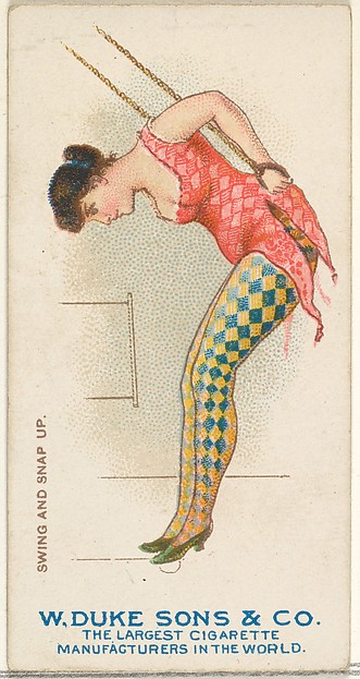 W. Duke, Sons & Co., Swing and Snap Up, from the Gymnastic Exercises series (N77) for Duke brand cigarettes