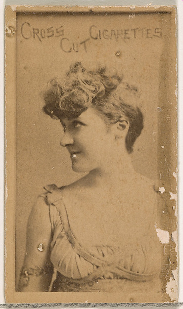 W. Duke, Sons & Co., Actress wearing draped gown, from the Actors and Actresses series (N145-1) issued by Duke Sons & Co. to promote Cross Cut Cigarettes